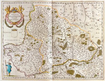 Beauvais, in "Theatrum Orbis Terrarum, sive Atlas Novus" di Willem Blaeu, Amsterdam da Willem Blaeu