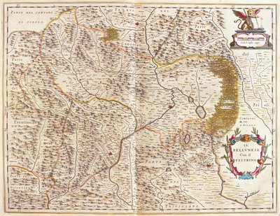 Belluno e Feltre, Italia, in "Theatrum Orbis Terrarum, sive Atlas Novus" di Willem Blaeu, Amsterdam da Willem Blaeu