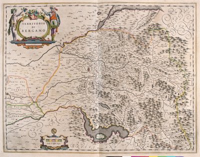 Bergamo, Italt, in "Theatrum Orbis Terrarum, sive Atlas Novus" di Willem Blaeu, Amsterdam da Willem Blaeu