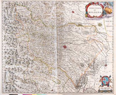 Bologna, Italia, in "Theatrum Orbis Terrarum, sive Atlas Novus" di Willem Blaeu, Amsterdam da Willem Blaeu
