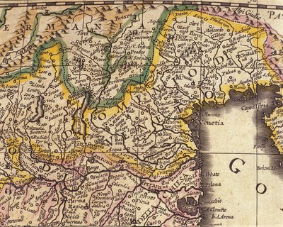 Carta della regione del Veneto, Italia. Atlante di William Blaeu da Willem Blaeu