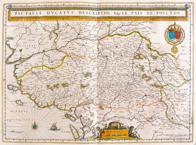 Costa e città di Nantes e Rochelle, in "Theatrum Orbis Terrarum, sive Atlas Novus" di Willem Blaeu, Amsterdam da Willem Blaeu