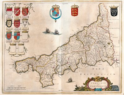 Cornovaglia, in "Theatrum Orbis Terrarum, sive Atlas Novus" di Willem Blaeu, Amsterdam da Willem Blaeu