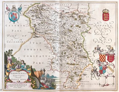 Darbieshire, in "Theatrum Orbis Terrarum, sive Atlas Novus" di Willem Blaeu, Amsterdam da Willem Blaeu