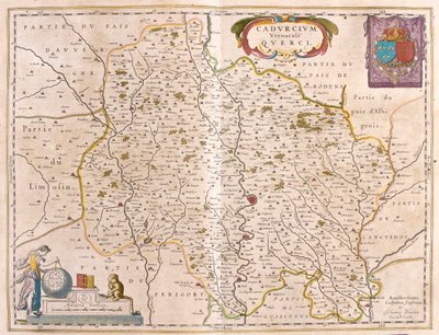 Dipartimento del fiume Lot - Linguadoca - Quercy, in "Theatrum Orbis Terrarum, sive Atlas Novus" di Willem Blaeu, Amsterdam da Willem Blaeu