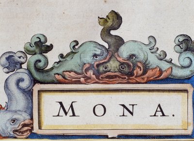 Delfini, frontespizio in stile Roquaille. Dettaglio dell