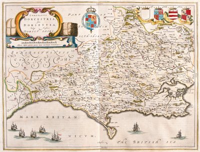 Dorchester (Dorset), in "Theatrum Orbis Terrarum, sive Atlas Novus" di Willem Blaeu, Amsterdam da Willem Blaeu