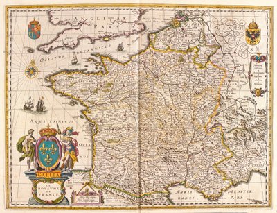 Francia, in "Theatrum Orbis Terrarum, sive Atlas Novus" di Willem Blaeu, Amsterdam da Willem Blaeu