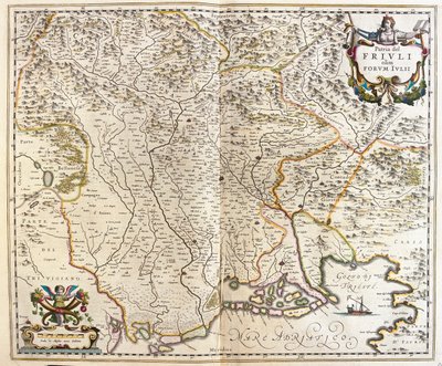 Friuli Venezia Giulia, Italia, in "Theatrum Orbis Terrarum, sive Atlas Novus" di Willem Blaeu, Amsterdam da Willem Blaeu