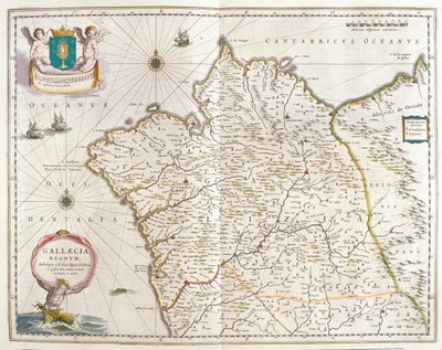 Galizia Spagna, in "Theatrum Orbis Terrarum, sive Atlas Novus" di Willem Blaeu, Amsterdam da Willem Blaeu