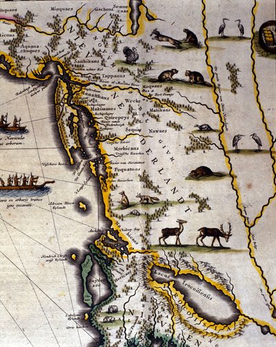 Mappa geografica del XVII secolo dell