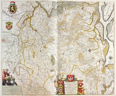 Germania, Belgio e Fiandre, in "Theatrum Orbis Terrarum, sive Atlas Novus" di Willem Blaeu, Amsterdam da Willem Blaeu