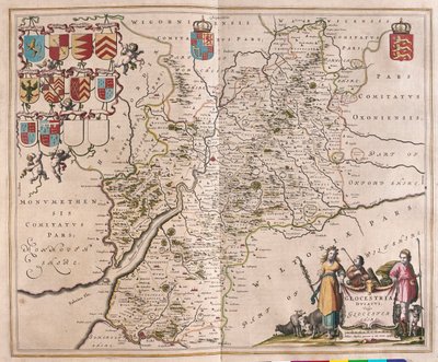 Glouchester, in "Theatrum Orbis Terrarum, sive Atlas Novus" di Willem Blaeu, Amsterdam da Willem Blaeu