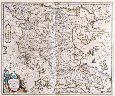 Grecia, Macedonia, Albania, in "Theatrum Orbis Terrarum, sive Atlas Novus" di Willem Blaeu, Amsterdam da Willem Blaeu