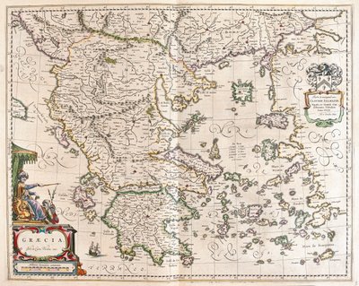 Grecia, in "Theatrum Orbis Terrarum, sive Atlas Novus" di Willem Blaeu, Amsterdam da Willem Blaeu