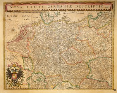 Hodierna Germany dal Theatrum Orbis Terrarum di Willem Bleau, Amsterdam da Willem Blaeu