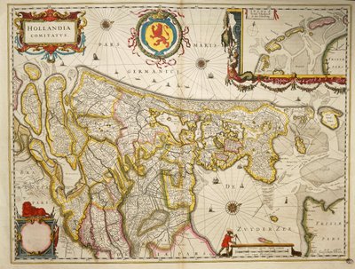 Olanda da Theatrum Orbis Terrarum di Willem Bleau, Amsterdam da Willem Blaeu