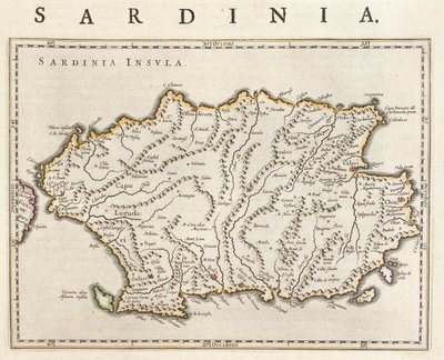 Isola di Sardegna, Italia, in "Theatrum Orbis Terrarum, sive Atlas Novus" di Willem Blaeu, Amsterdam da Willem Blaeu
