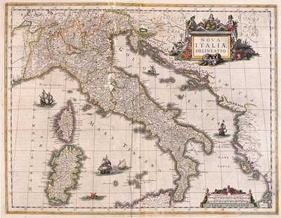 Italia e Corsica, in "Theatrum Orbis Terrarum, sive Atlas Novus" di Willem Blaeu, Amsterdam da Willem Blaeu
