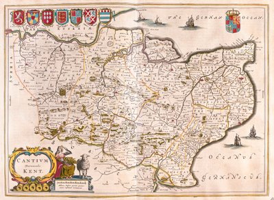 Kent, in "Theatrum Orbis Terrarum, sive Atlas Novus" di Willem Blaeu, Amsterdam da Willem Blaeu