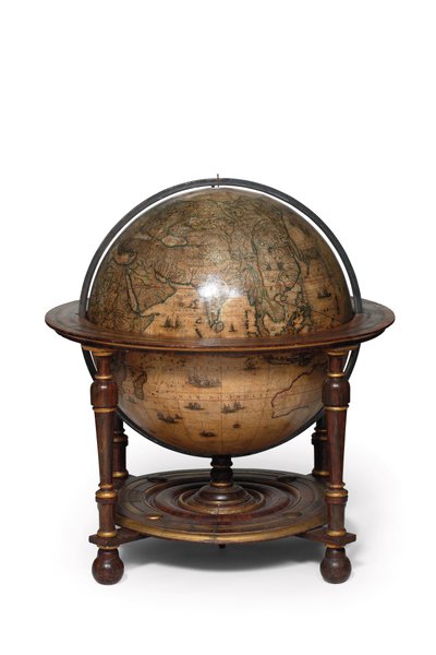 Grande coppia di globi da biblioteca, il terrestre 1645/48, il celeste dopo c.1630 da Willem Blaeu