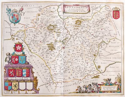 Leichester, in "Theatrum Orbis Terrarum, sive Atlas Novus" di Willem Blaeu, Amsterdam da Willem Blaeu