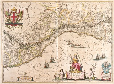Liguria, Italia, in "Theatrum Orbis Terrarum, sive Atlas Novus" di Willem Blaeu, Amsterdam da Willem Blaeu