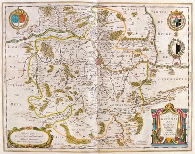 Lorena, Metz, in "Theatrum Orbis Terrarum, sive Atlas Novus" di Willem Blaeu, Amsterdam da Willem Blaeu
