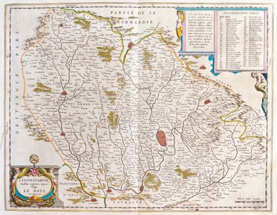 Maine, in "Theatrum Orbis Terrarum, sive Atlas Novus" di Willem Blaeu, Amsterdam da Willem Blaeu
