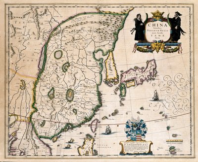 Mappa della Cina, Giappone e Corea da Willem Blaeu