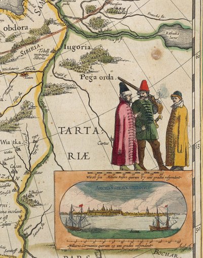 Mappa del Tartaria, di Willem Janszoon Blaeu, da Atlas Maior o Novus (dettaglio) da Willem Blaeu