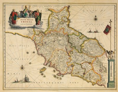 Mappa della regione Toscana, dall