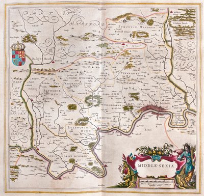 Middlesex, in "Theatrum Orbis Terrarum, sive Atlas Novus" di Willem Blaeu, Amsterdam da Willem Blaeu