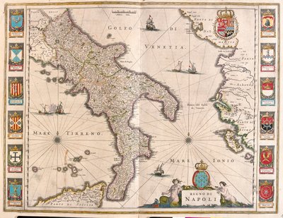 Napoli, Italia, in "Theatrum Orbis Terrarum, sive Atlas Novus" di Willem Blaeu, Amsterdam da Willem Blaeu