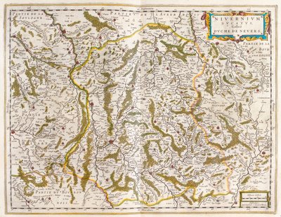 Nivernais, Nievre, in "Theatrum Orbis Terrarum, sive Atlas Novus" di Willem Blaeu, Amsterdam da Willem Blaeu