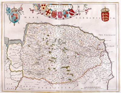 Northfolk, in "Theatrum Orbis Terrarum, sive Atlas Novus" di Willem Blaeu, Amsterdam da Willem Blaeu