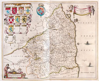 Northumberland, in "Theatrum Orbis Terrarum, sive Atlas Novus" di Willem Blaeu, Amsterdam da Willem Blaeu