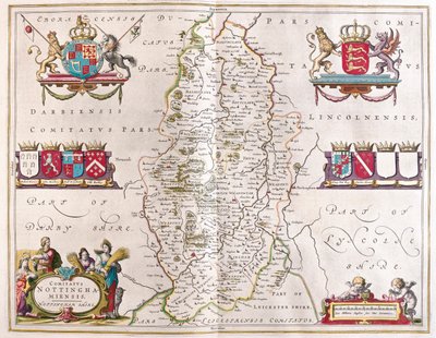 Nottingham shire, in "Theatrum Orbis Terrarum, sive Atlas Novus" di Willem Blaeu, Amsterdam da Willem Blaeu