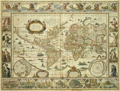 Nova Orbis Geographica ac Totius Terrarum Hydrographica, Willem Janszoon Blaeu, Amsterdam da Willem Blaeu