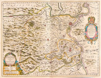 Arancio e Avignone, in "Theatrum Orbis Terrarum, sive Atlas Novus" di Willem Blaeu, Amsterdam da Willem Blaeu