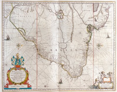 Paraguay, Bolivia, Brasile, in "Theatrum Orbis Terrarum, sive Atlas Novus", di Willem Blaeu, Amsterdam. da Willem Blaeu