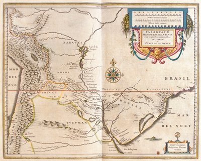 Paraguay e Rio d la Plata, in "Theatrum Orbis Terrarum, sive Atlas Novus" di Willem Blaeu, Amsterdam da Willem Blaeu