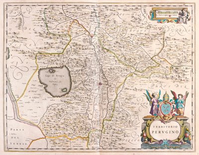Perugia, Italia, in "Theatrum Orbis Terrarum, sive Atlas Novus" di Willem Blaeu, Amsterdam da Willem Blaeu
