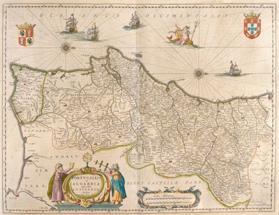 Portogallo e Algarve, in "Theatrum Orbis Terrarum, sive Atlas Novus" di Willem Blaeu, Amsterdam da Willem Blaeu