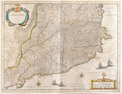Provincia di Catalogna, Spagna, in "Theatrum Orbis Terrarum, sive Atlas Novus" di Willem Blaeu, Amsterdam da Willem Blaeu