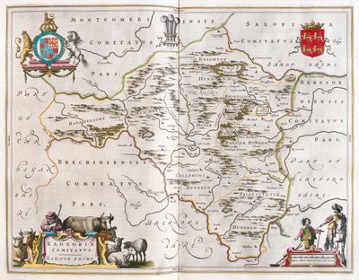 Radnorshire, in "Theatrum Orbis Terrarum, sive Atlas Novus" di Willem Blaeu, Amsterdam da Willem Blaeu