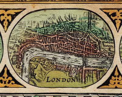 Rappresentazione della Città di Londra. Dettaglio di una mappa del mondo in "Il Teatro del Mondo" di Willem Janszoon Blaeu (1571-1638) da Willem Blaeu