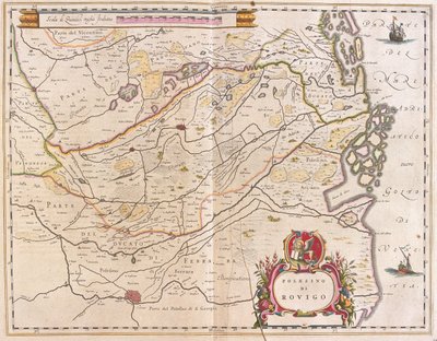 Rovigo, Italia, in "Theatrum Orbis Terrarum, sive Atlas Novus" di Willem Blaeu, Amsterdam da Willem Blaeu