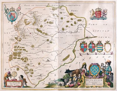 Contea di Rutland, in "Theatrum Orbis Terrarum, sive Atlas Novus" di Willem Blaeu, Amsterdam da Willem Blaeu