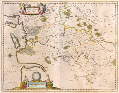 Saintonge e Angoumois, Charente-Maritime, in "Theatrum Orbis Terrarum, sive Atlas Novus" di Willem Blaeu, Amsterdam da Willem Blaeu